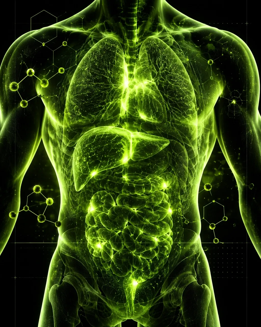 Green scientific metabolic research visualization